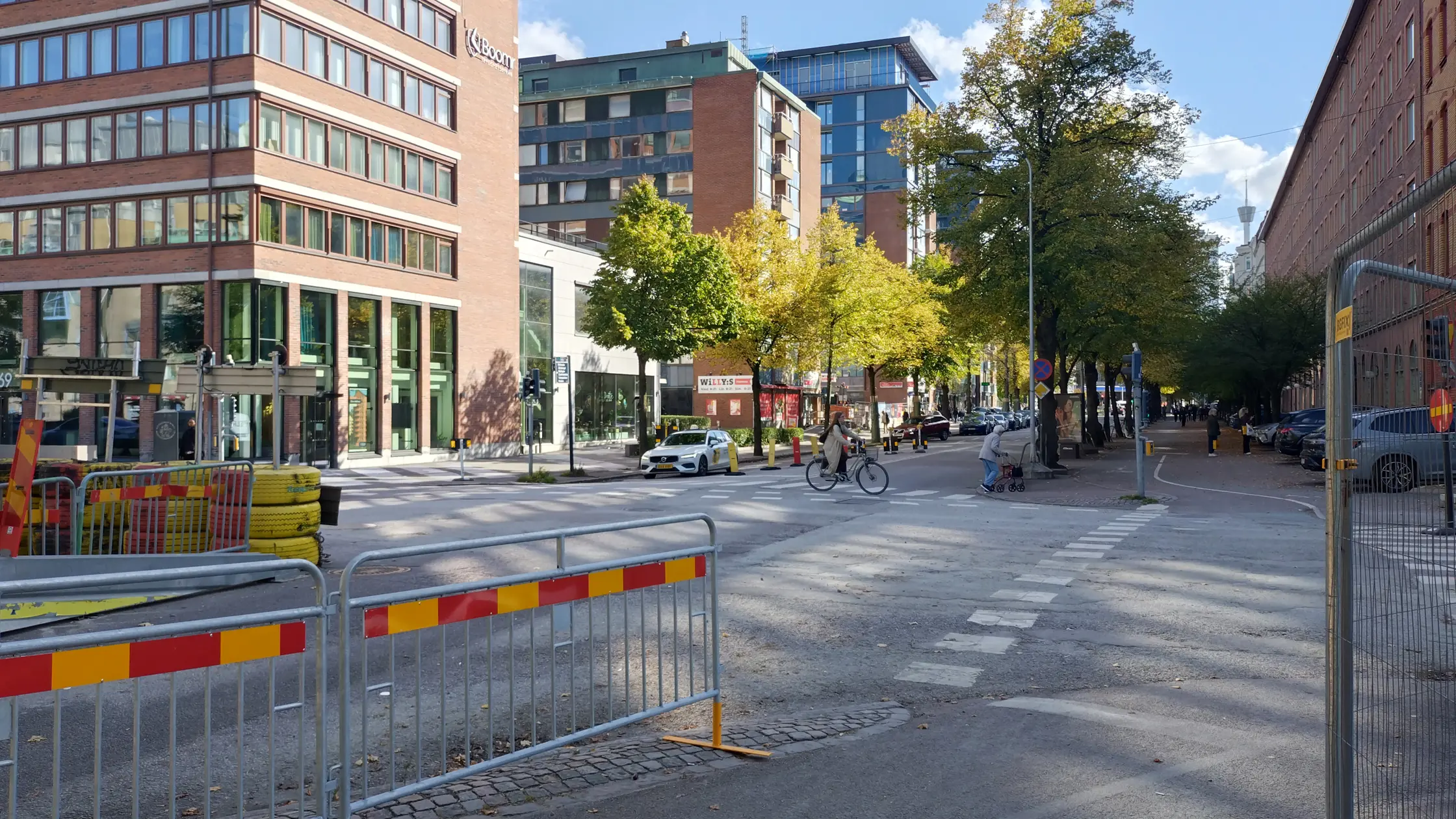 Vägarbeten i korsningen Sten Sturegatan-Engelbrektsgatan