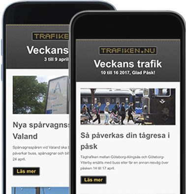 Mobiltelefon med Veckans trafik